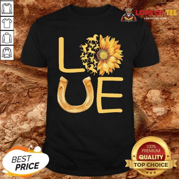 Horse Sunflower Love Gold Shirt