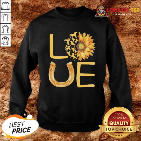 Horse Sunflower Love Gold Sweatshirt