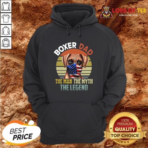 Hot Boxer Dog Dad US Flag Face Mask The Man The Myth The Legend Hoodie Design By Lordoftee.com