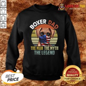 Hot Boxer Dog Dad US Flag Face Mask The Man The Myth The Legend Sweatshirt Design By Lordoftee.com
