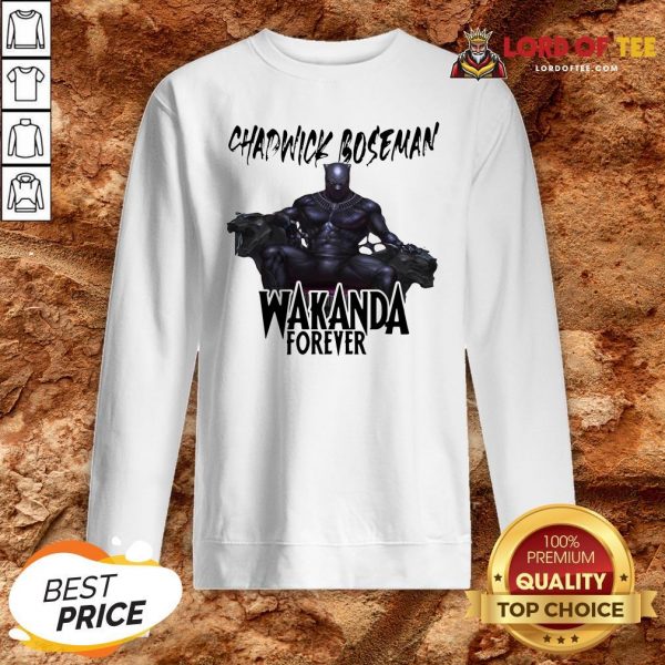 Nice Chadwick Boseman Wakanda Forever Sweatshirt Design By Lordoftee.com