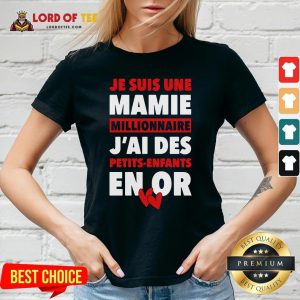 Official Je Suis Une Mamie Millionnaire J’ai Des Petits Enfants Enor Hearts V-neck