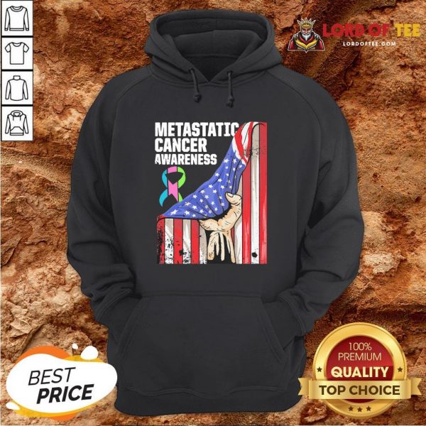 Official Metastatic Cancer Awareness American Flag Hoodie