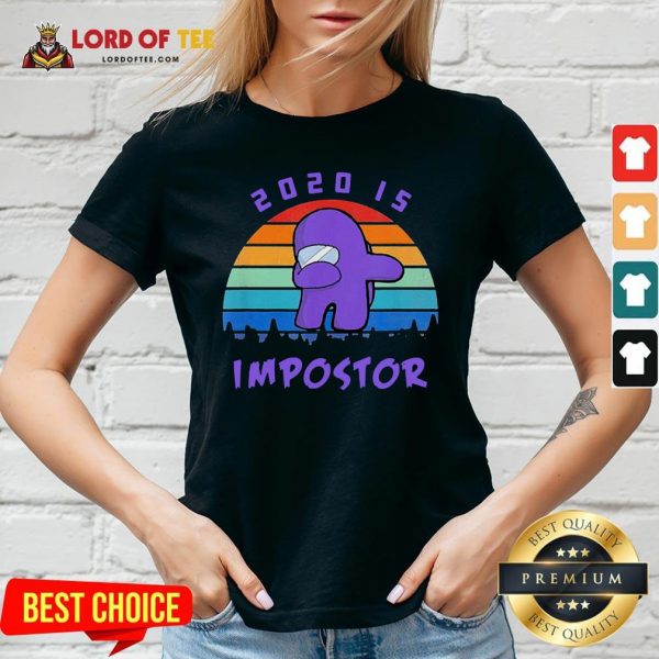 Top Dabbing 2020 Impostor Imposter Among Game Us Sus V-neck Design By Lordoftee.com