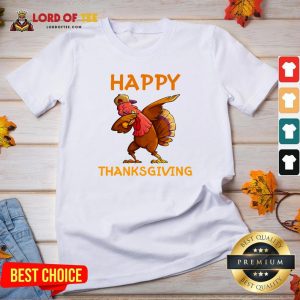 Top Dabbing Turkey Happy Thanksgiving Day V-neck Design By Lordoftee.com