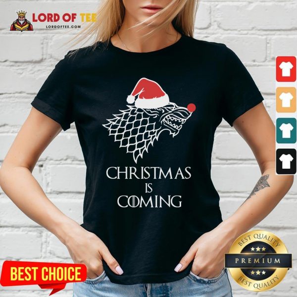 Top Game Of Thrones Inspired Adults Winter Is Coming Novelty Christmas V-neck Design By Lordoftee.com