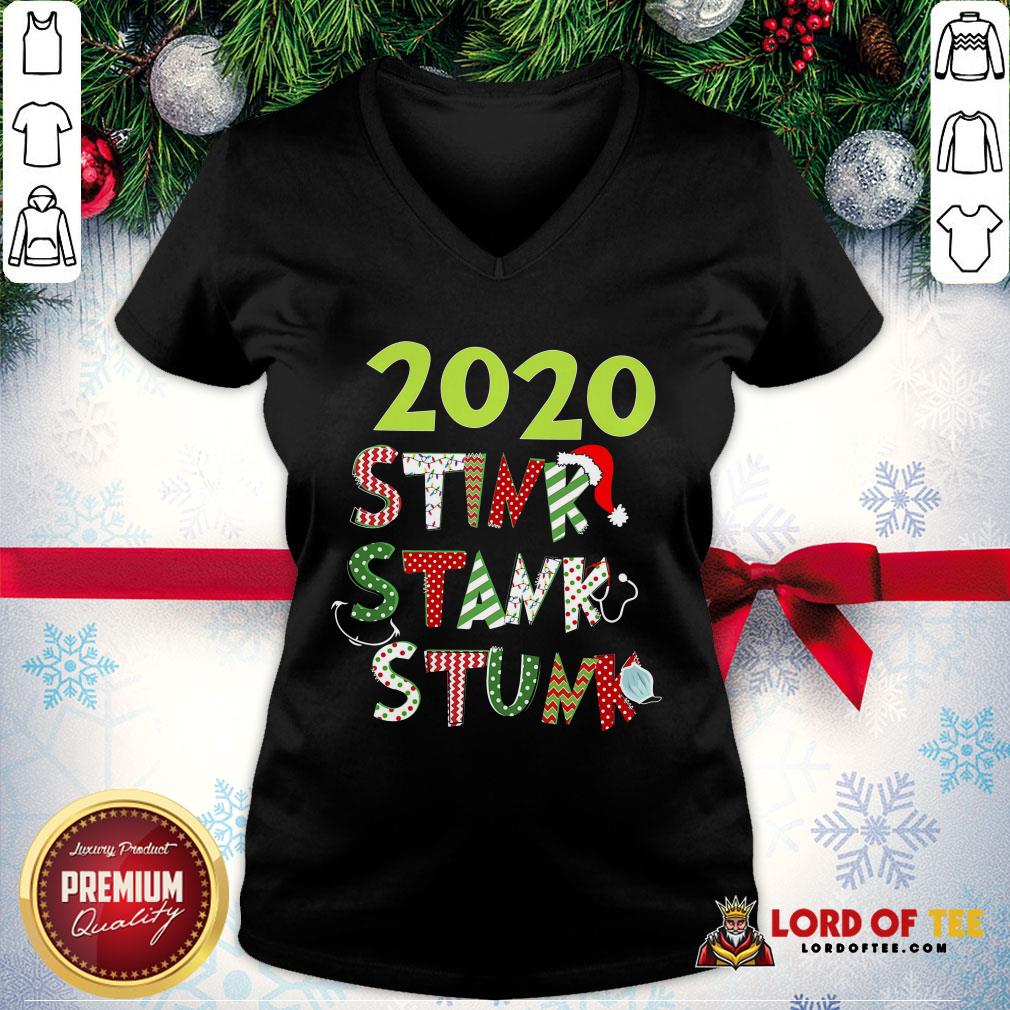 2020 Stink Stank Stunk Christmas V-neck