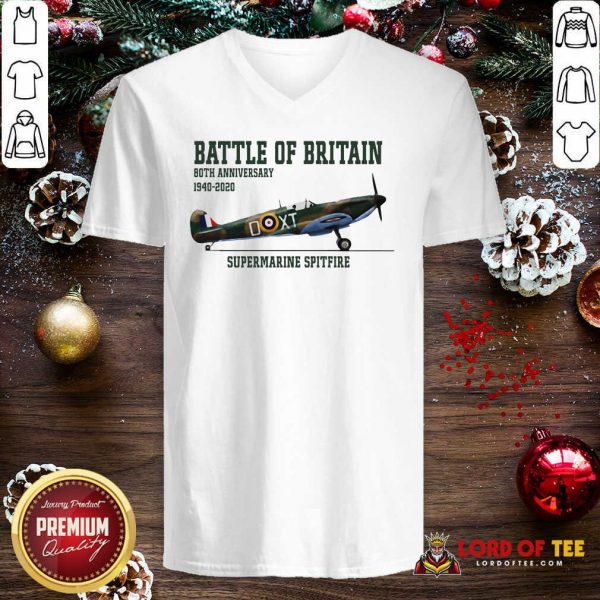 Battle Of Britain 80th Anniversary 1940 2020 Supermarine Spitfire V-neck
