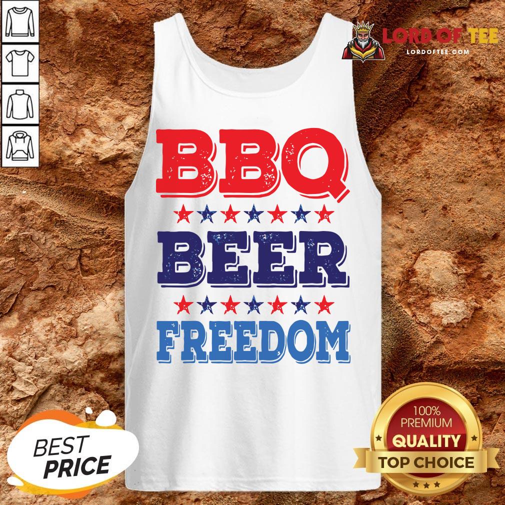 Awesome BBQ BEER And FREEDOM Tank Top