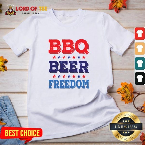 Awesome BBQ BEER And FREEDOM V-neck