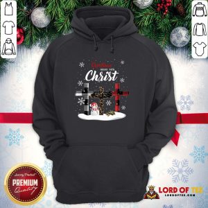 Awesome Christmas Begins With Christ Sowman Jesus Christmas Ugly Hoodie