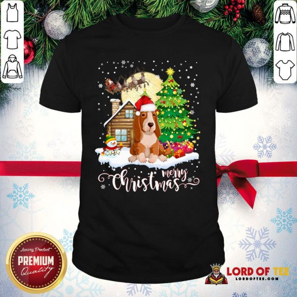 Basset Hound Merry Christmas Shirt