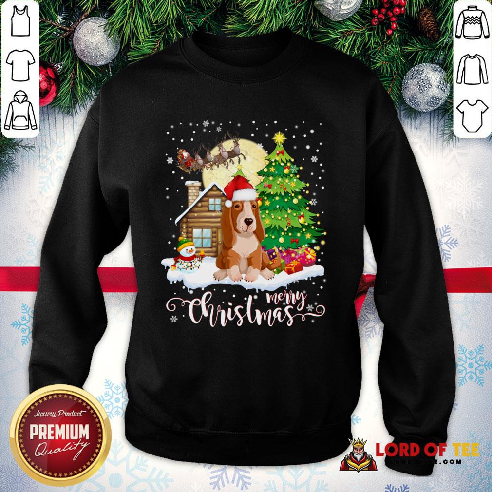 Basset Hound Merry Christmas SweatShirt