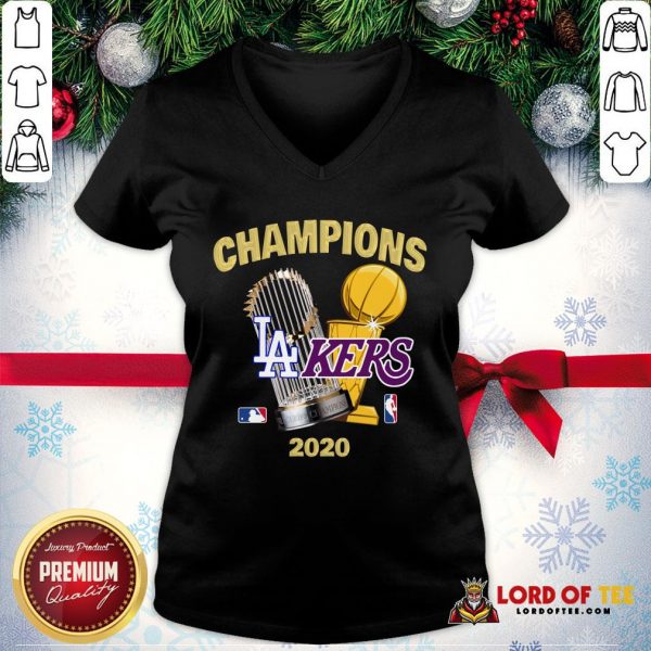 Champions Los Angeles Lakers World Series Champions 2020 V-neck