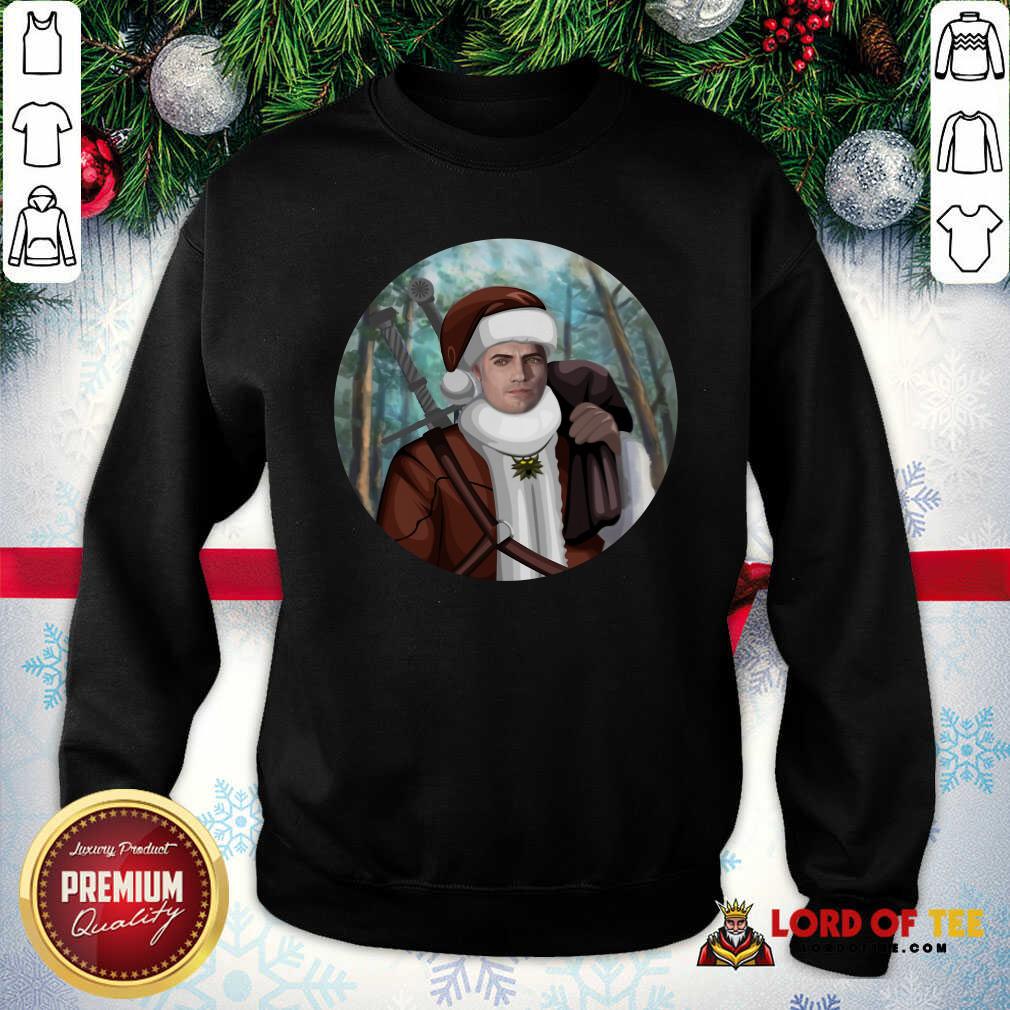 Cute The Witcher Santa Crewneck SweatShirt