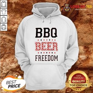 Funny BBQ Beer Freedom Flag US Hoodie