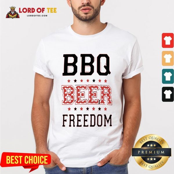 Funny BBQ Beer Freedom Flag US Shirt