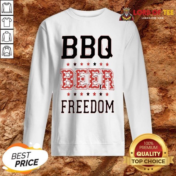 Funny BBQ Beer Freedom Flag US SweatShirt