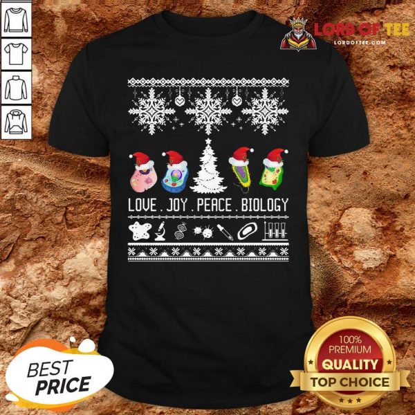 Good Love Joy Peace Biology Ugly Christmas Shirt