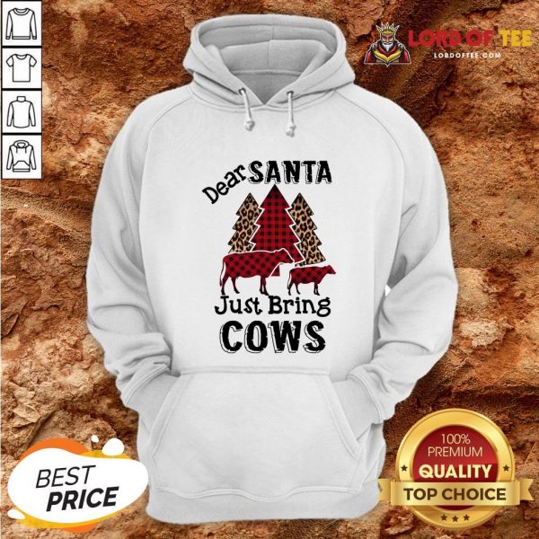 Hot Dear Santa Just Bring Cows Hoodie