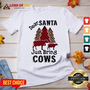 Hot Dear Santa Just Bring Cows V-neck