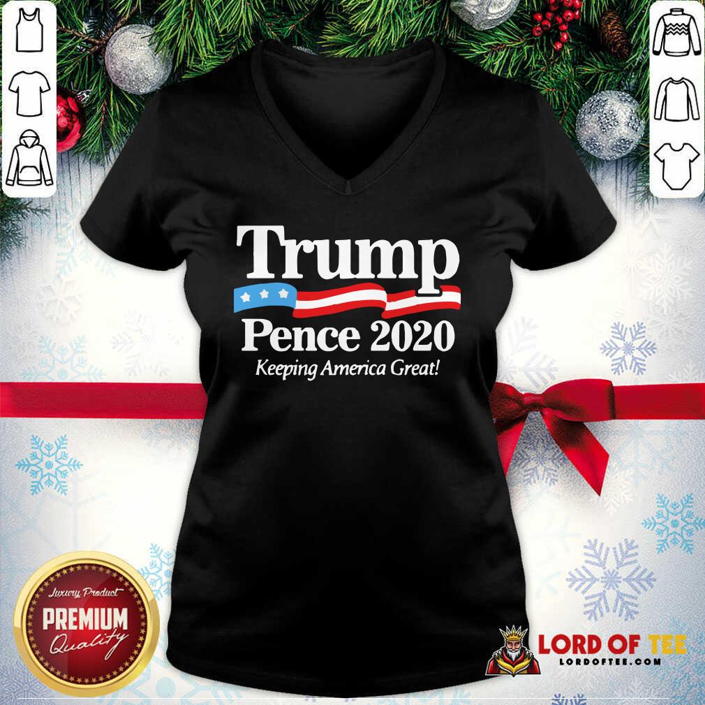  Trump Pence 2020 Keeping America Great V-neck