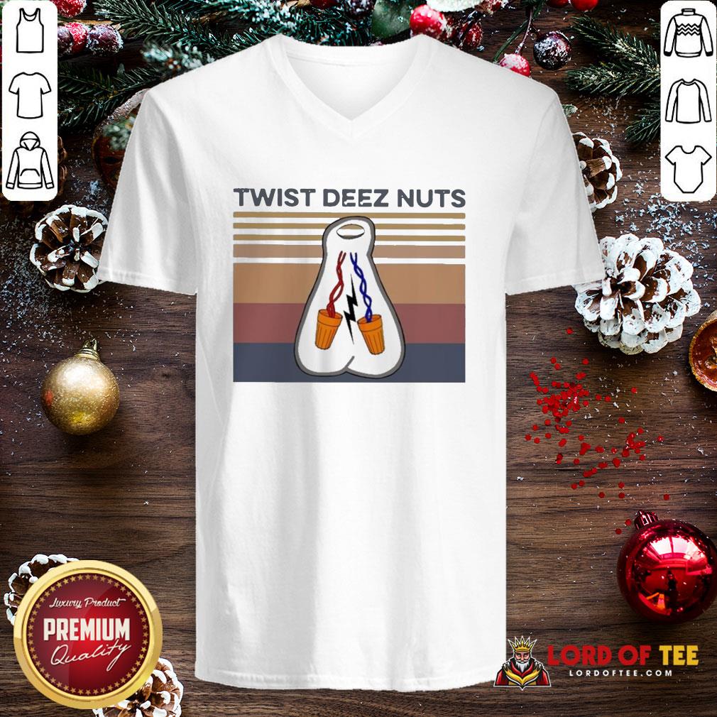 Hot Twist Deez Nuts Vintage V-neck