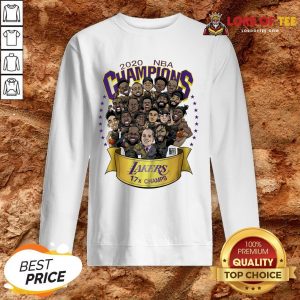 Nice 2020 NBA Champions Los Angeles Lakers 17 Champs Cartoon SweatShirt