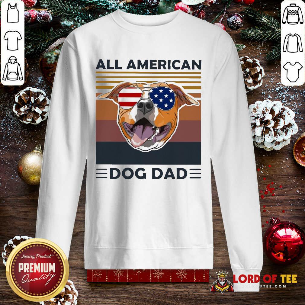  All American Pug Dog Dad Vintage SweatShirt