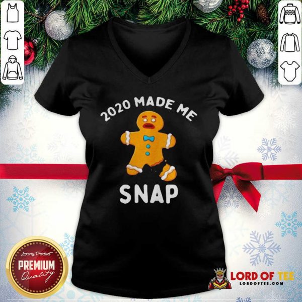 Nice Made Me Snap Gingerbread Man Oh Snap Christmas V-neck