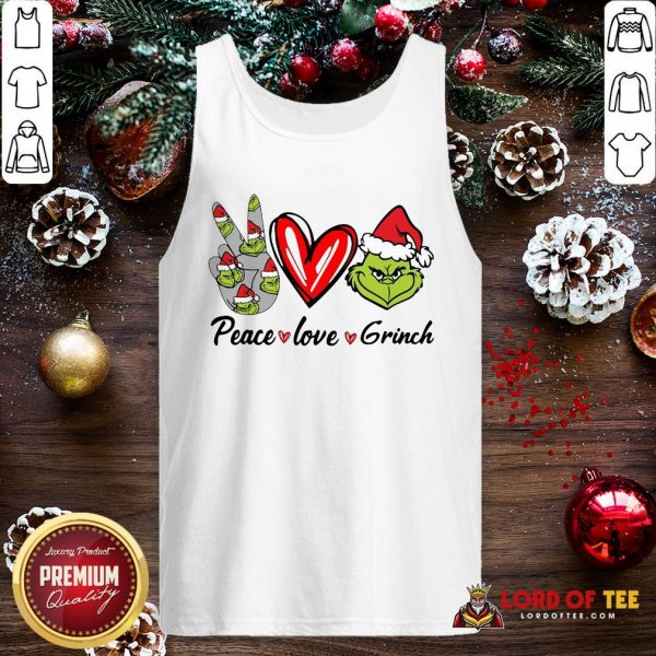 Nice Peace Love Grinch Santa Christmas 2020 Tank Top