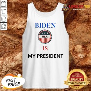 Official Biden Is My President Us Flag Logo Election Tank Top