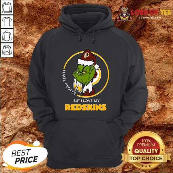 Official Grinch I Hate People But I Love My Washington Redskins Hoodie