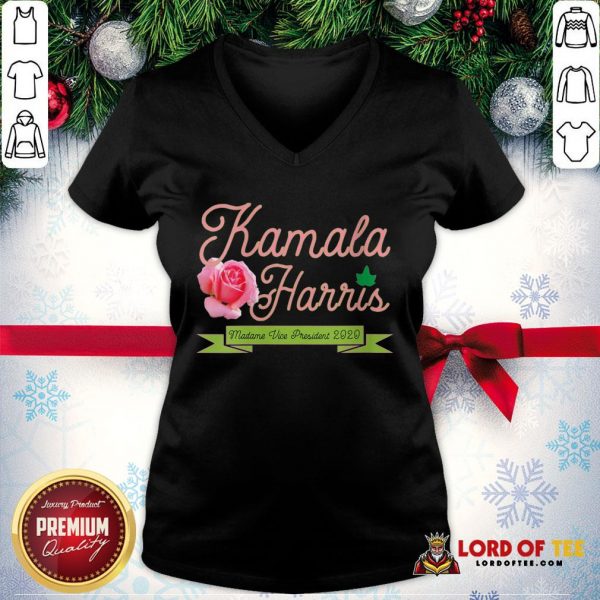 Official Kamala Harris Vice President 2020 AKA Ivy Tea Rose Flower V-neck