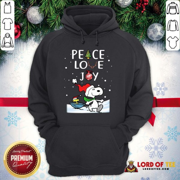 Official Merry Christmas Peanuts Snoopy Peace Love Joy Hoodie