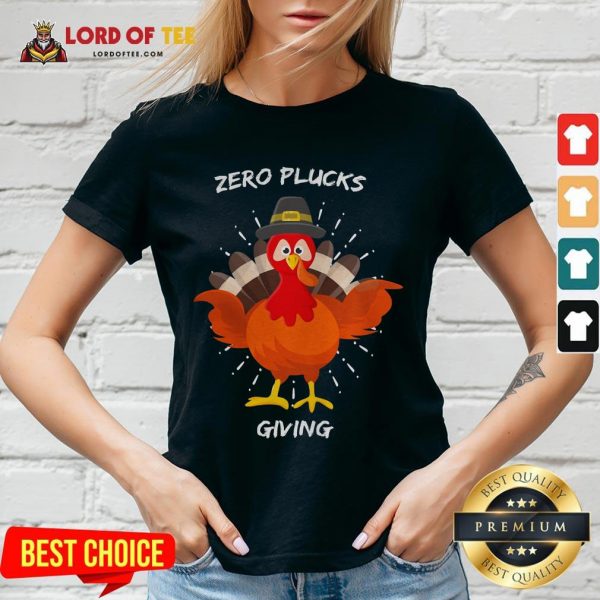 Original Zero Plucks Giving Thanksgiving Turkey V-neck