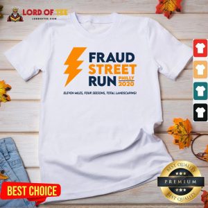 Perfect Fraud Street Run Philly 2020 Eleven Miles Four Seesons Total Landscaping V-neck