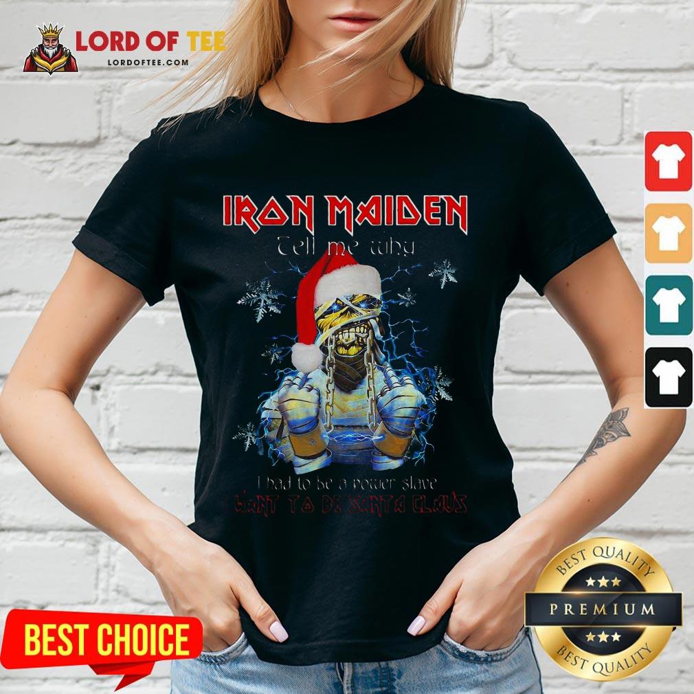 Perfect Iron Maiden Tell Me Why I Want To Be Santa A Claus V-neck
