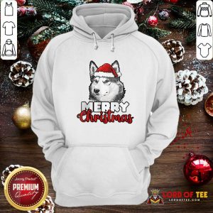 Merry Christmas Siberian Husky Dog Hoodie