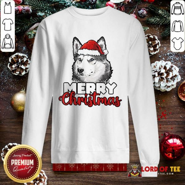 Merry Christmas Siberian Husky Dog SweatShirt