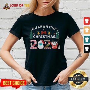 Perfect Quarantine Christmas Santa And Cute Cat 2020 V-neck