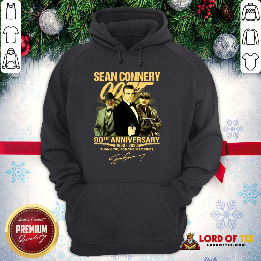 Perfect Sean Connery 007 90th Anniversary 1930-2020 Thank You For The Memories Signature Hoodie