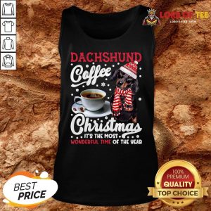 Premium Dachshund Coffee Christmas It’s The Most Wonderful Time Of The Year Tank Top