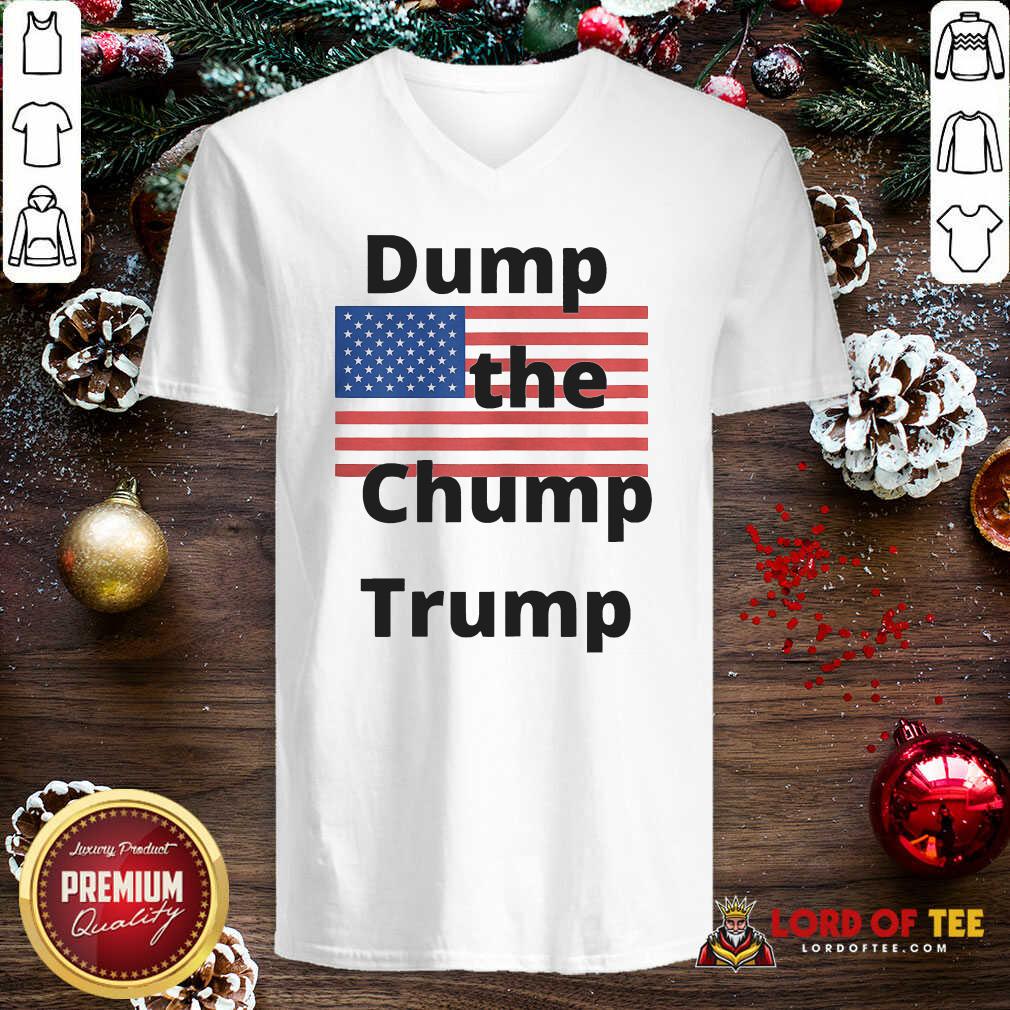 Premium Dump The Chump Trump American Flag V-neck