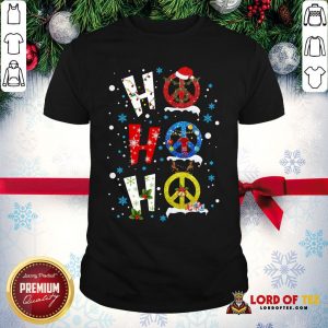 Premium Ho Ho Ho Peace Symbols Merry Christmas Shirt