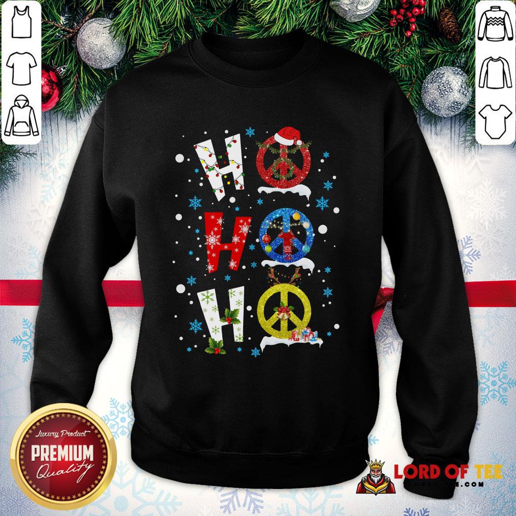 Premium Ho Ho Ho Peace Symbols Merry Christmas SweatShirt