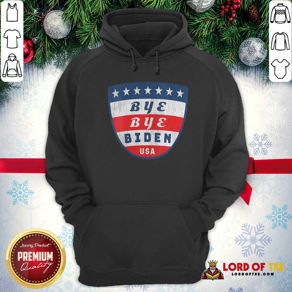  Bye Bye Biden USA Flag Shield Hoodie