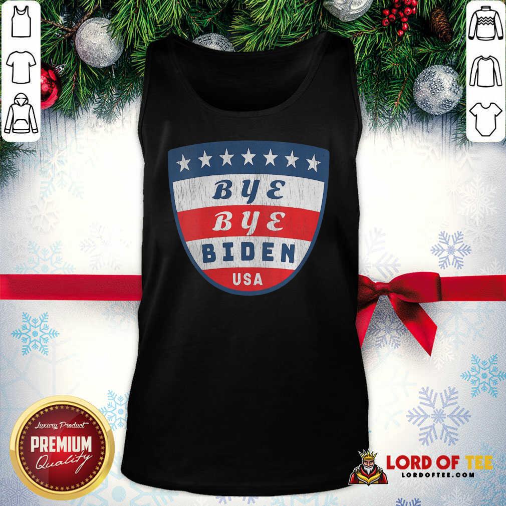 Bye Bye Biden USA Flag Shield Tank Top