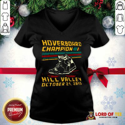  Hoverboard Champion Hill Valley October 21 2015 V-neck - Design By Lordoftee.com