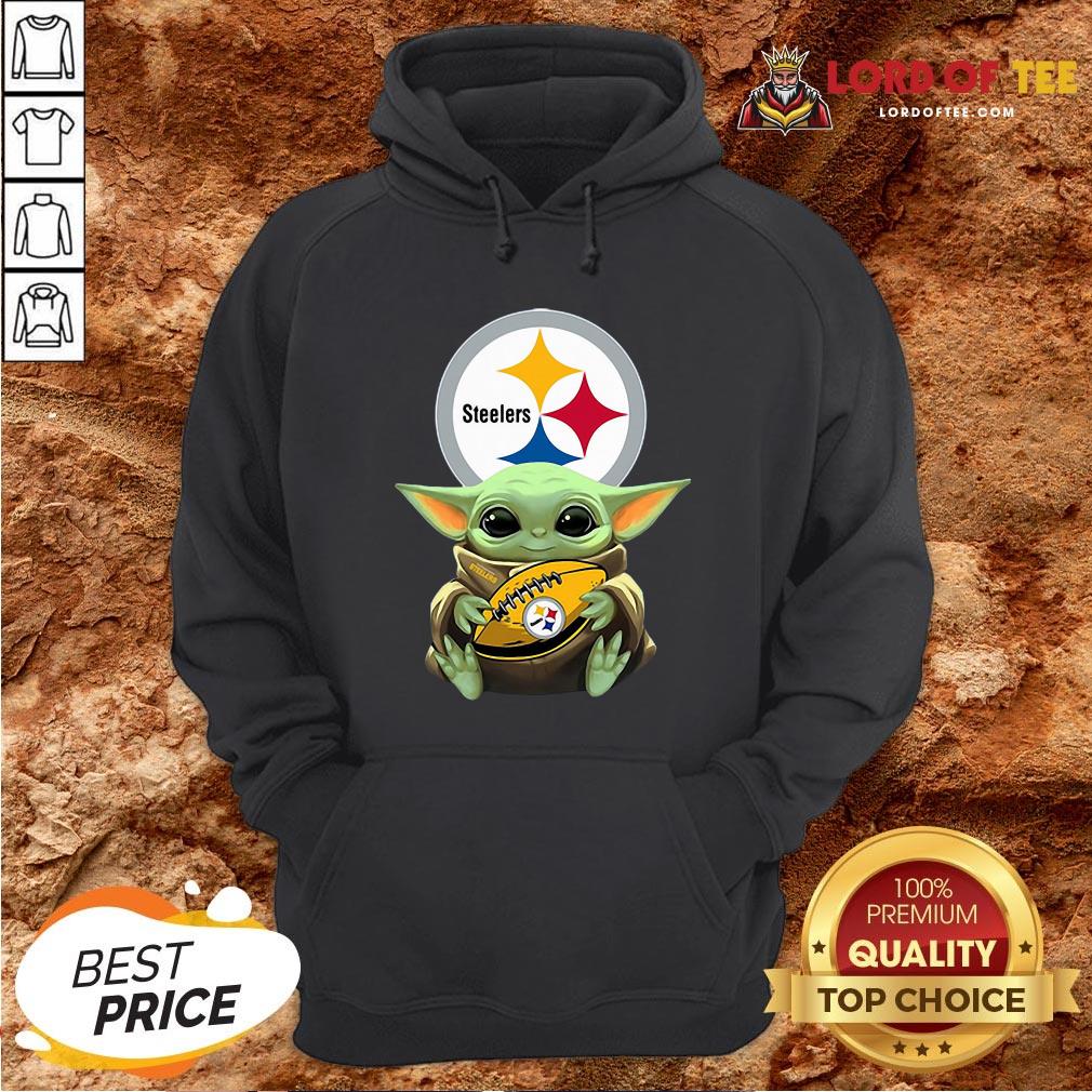 Pretty Star Wars Baby Yoda Hug Pittsburgh Steelers Hoodie